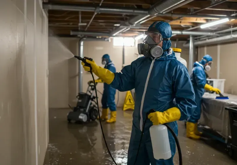 Basement Sanitization and Antimicrobial Treatment process in Kent, OH